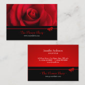 Rosen-Floristengeschäftskarte Visitenkarte (Vorne/Hinten)