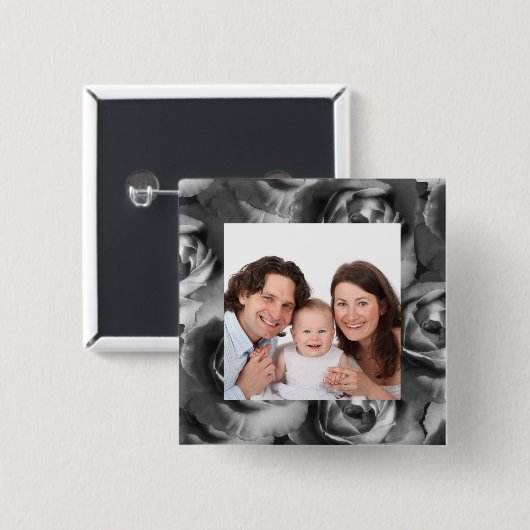 Rosen-Foto Button (Vorne & Hinten)