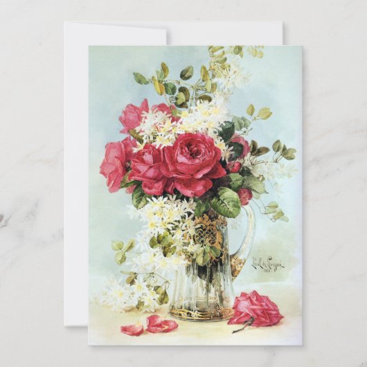 Rosen frisch vom Garten-Brautparty Einladung (Vorderseite)