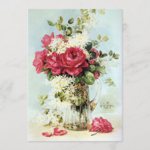 Rosen frisch vom Garten-Brautparty Einladung