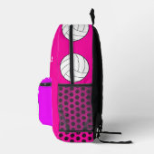 Rosen fuchsienrosa Rucksack-Volleyballmannschaft Bedruckter Rucksack (Rechts)
