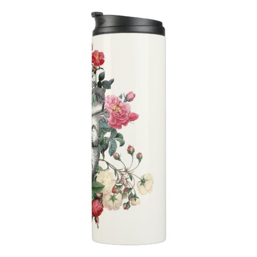 Rosen für ihre Herzthermaltrommel Thermosbecher (Nach rechts gedreht)