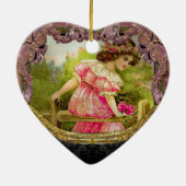 Rosen für Liebe viktorianisches IV Keramik Ornament (Hinten)