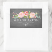 Rosen Garden Blumenkhalkboard Business Rechteckiger Aufkleber (Tasche)