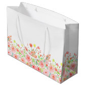 Rosen-Garten Große Geschenktüte (Rückseite Schrägansicht)