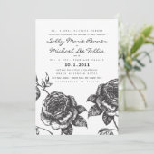 Rosen-Garten-Hochzeits-Einladung Einladung (Stehend Vorderseite)