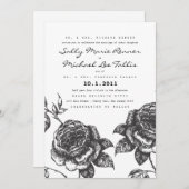 Rosen-Garten-Hochzeits-Einladung Einladung (Vorne/Hinten)