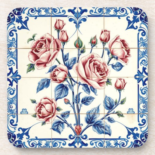 Rosen-Garten-Untersetzer Getränkeuntersetzer (Vorderseite)