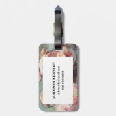 Rosen Gepäckanhänger (Rückseite vertikal)