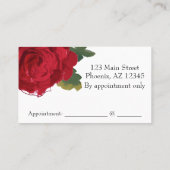 Rosen-Geschäfts-Karte, Florist, Friseur Terminkarte (Rückseite)