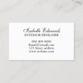 Rosen-Geschäftskarte des Blumenmusters elegent Visitenkarte (Rückseite)