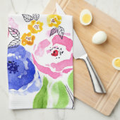 Rosen Geschirrtuch (Viertel Falte)