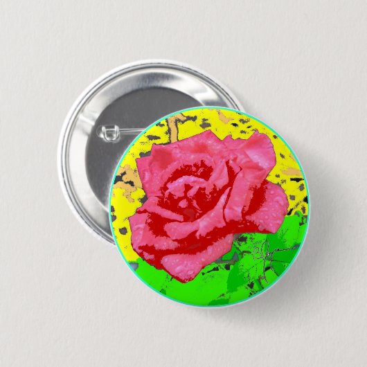 Rosen-Gesicht Button (Vorne & Hinten)