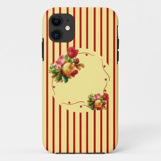 Rosen gestreift Case-Mate iPhone hülle (Rückseite)