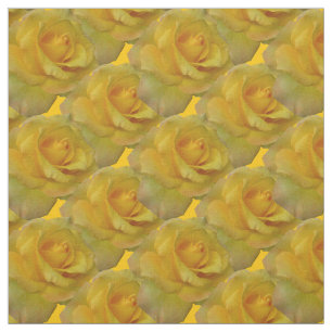 Rosen-Gewebe-Gelb-Rosen-Gewebe-GoldBlumen-Gewebe Stoff
