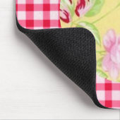 Rosen-Gingham-Mauspad Mousepad (Ecke)