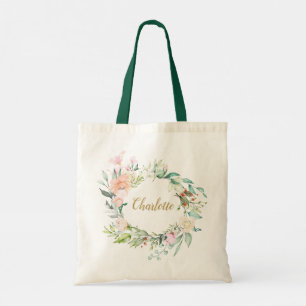 Rosen-Girlande Personalisierter Schriftname Tragetasche
