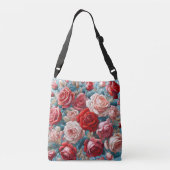 Rosen Glasmalerei-Design Handtasche (Rückseite)