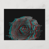 Rosen-Glitch Postkarte (Vorderseite)