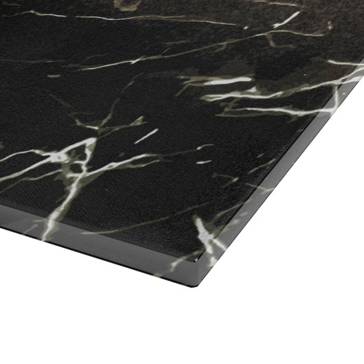 Rosen-Glitzer-Schwarz-Marmor Schneidebrett (Ecke)