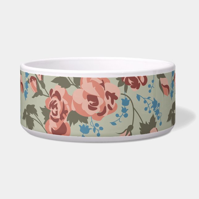 Rosen & Glockenblumen Napf (Vorderseite)