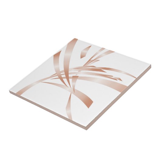 Rosen Gold Abstrakte Kunst Fliese (Seite)