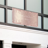 Rosen Gold Blush Glitzer Funkelnd Banner Benutzerd (Äußeres Gebäude)