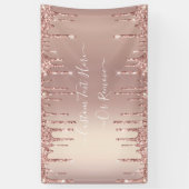Rosen Gold Blush Glitzer Funkelnd Banner Benutzerd (Vertikal)