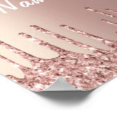Rosen Gold Blush Glitzer Tropfen Gedicht für benut Poster (Ecke)