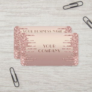 Rosen Gold Blush Glitzer Tropfen Ihre Visitenkarte