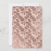 Rosen Gold Blush Pink 16 . Geburtstag Geburtstag Einladung (Rückseite)