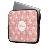 Rosen Gold Blush Pink Padding Kristall Laptopschutzhülle (Vorderseite Links)