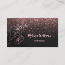 Rosen Gold Blush Pink Schwarze Blüte | QR-Code