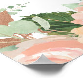 Rosen Gold Brautparty Foto-Kabine Poster (Ecke)