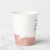 Rosen Gold Brushstroke Brautparty Paper Cup Pappbecher (Rechts)