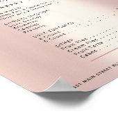 Rosen Gold Cake Bäckerei Glitzer Tropfen Menü Prei Poster (Ecke)