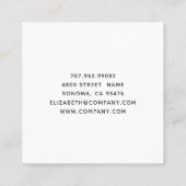 Rosen Gold Cake Bäckerei Konditorei Koch Square Bu Quadratische Visitenkarte (Rückseite)