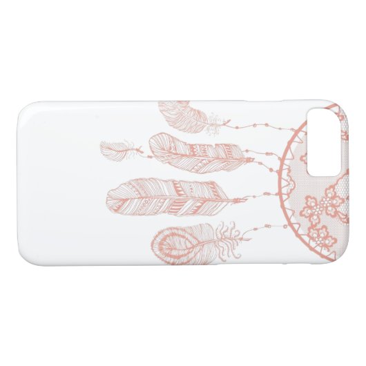 Rosen-Gold Dreamcatcher auf transparentem Fall Case-Mate iPhone Hülle (Rückseite (Horizontal))