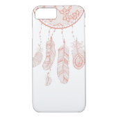 Rosen-Gold Dreamcatcher auf transparentem Fall Case-Mate iPhone Hülle (Rückseite)