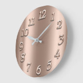 Rosen-Gold erröten Metalldünne Große Wanduhr (Winkel)