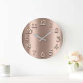 Rosen-Gold erröten Metalldünne Große Wanduhr (Zuhause)