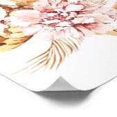 Rosen Gold Floral Glass Brautparty Begrüßungszeich Poster (Ecke)