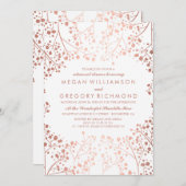 Rosen Gold Gipskraut Probe Einladung (Vorne/Hinten)