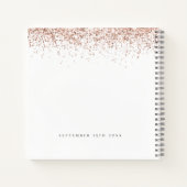 Rosen Gold Glitzer 21. Geburtstagskarte Notizblock (Rückseite)