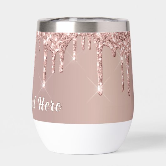 Rosen Gold Glitzer Benutzerdefinierter Text Person (Rückseite)