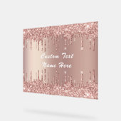 Rosen Gold Glitzer Benutzerdefinierter Textname Ak Acrylschild (Winkel)