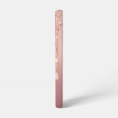 Rosen Gold Glitzer Benutzerdefinierter Textname Pe Samsung Galaxy Hülle (Linke Seite)