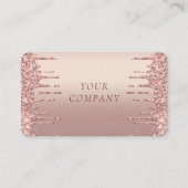 Rosen Gold Glitzer Business Card Ihr Personalisier Visitenkarte (Vorderseite)