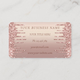 Rosen Gold Glitzer Business Card Ihr Personalisier Visitenkarte