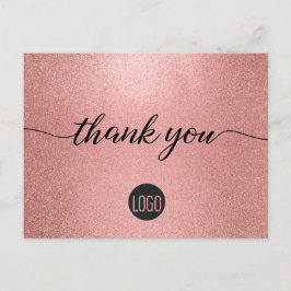 Rosen Gold Glitzer Kleine Unternehmen Kunde Postkarte